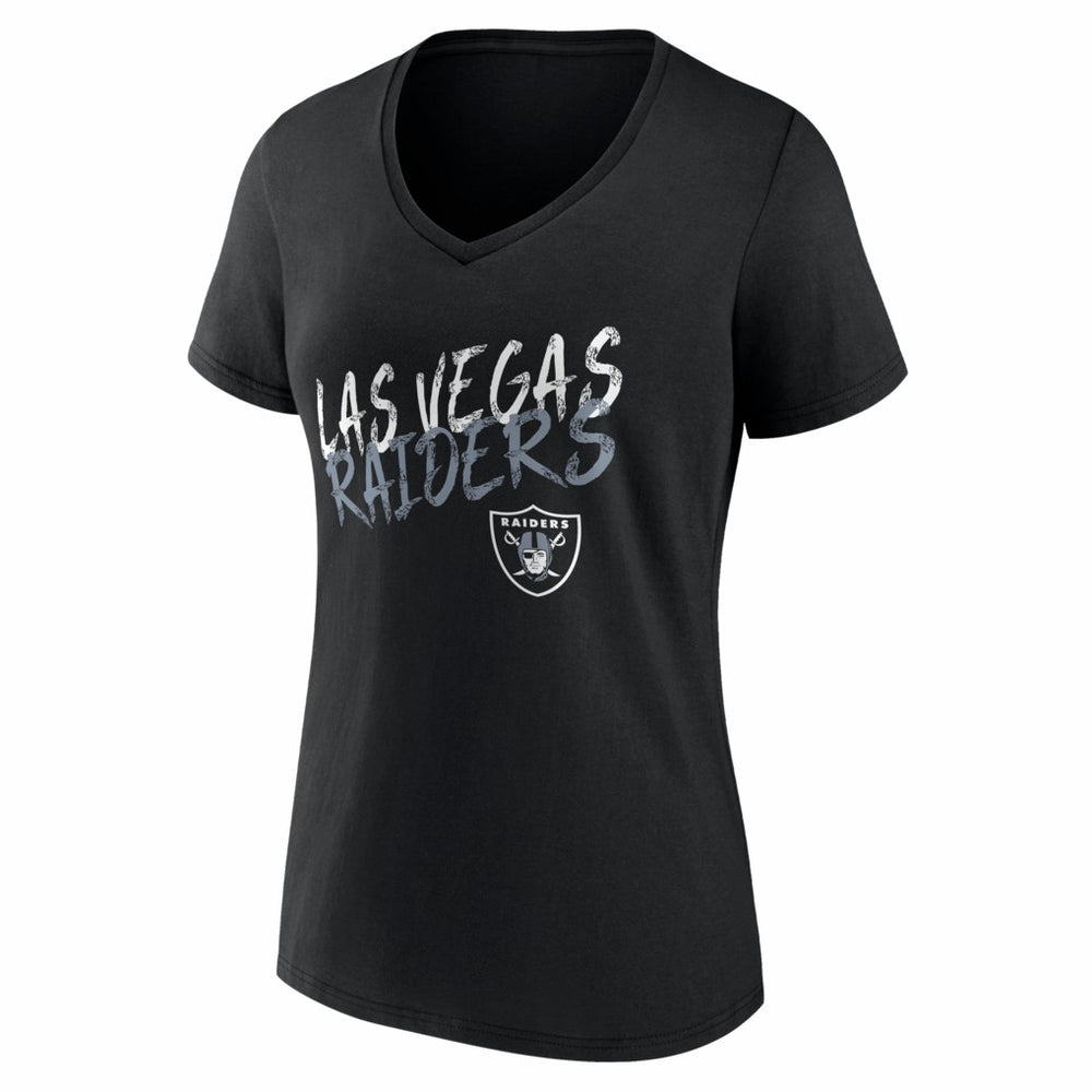 Las Vegas Raiders Women's Hustle Personalized Name & Number V-Neck T-Shirt - Black T-shirts