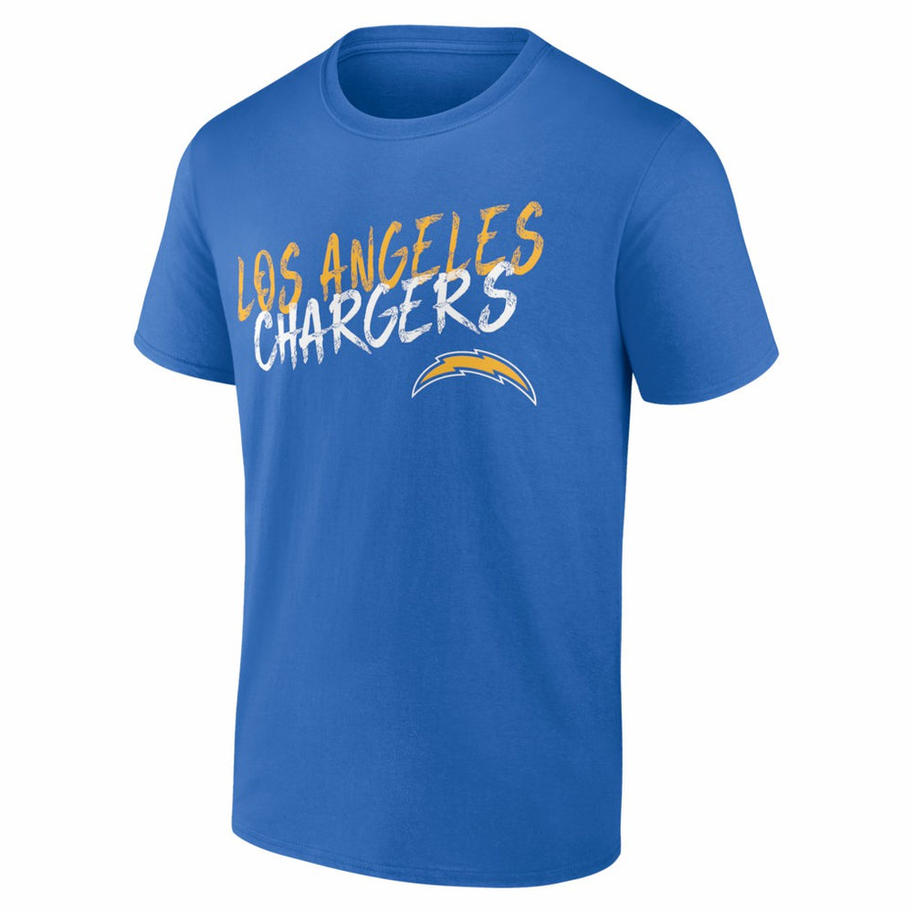 Los Angeles Chargers Hustle Personalized Name & Number T-Shirt - Powder Blue T-shirts
