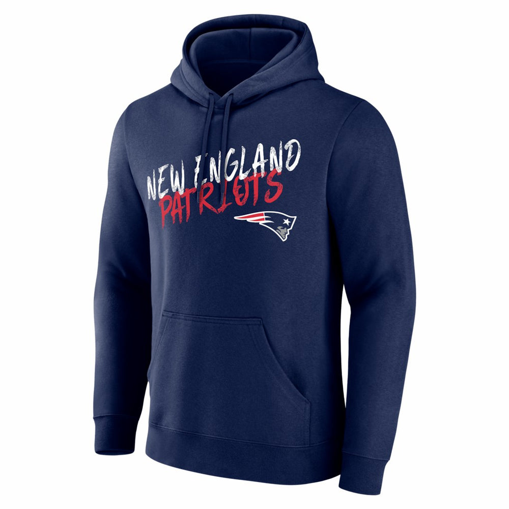 New England Patriots Hustle Personalized Name & Number Hoodie - Navy Hoodies