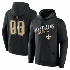 New Orleans Saints Hustle Personalized Name & Number Hoodie - Black Hoodies
