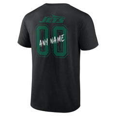 New York Jets Hustle Personalized Name & Number T-Shirt - Black T-shirts