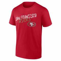 San Francisco 49ers Hustle Personalized Name & Number T-Shirt - Scarlet T-shirts