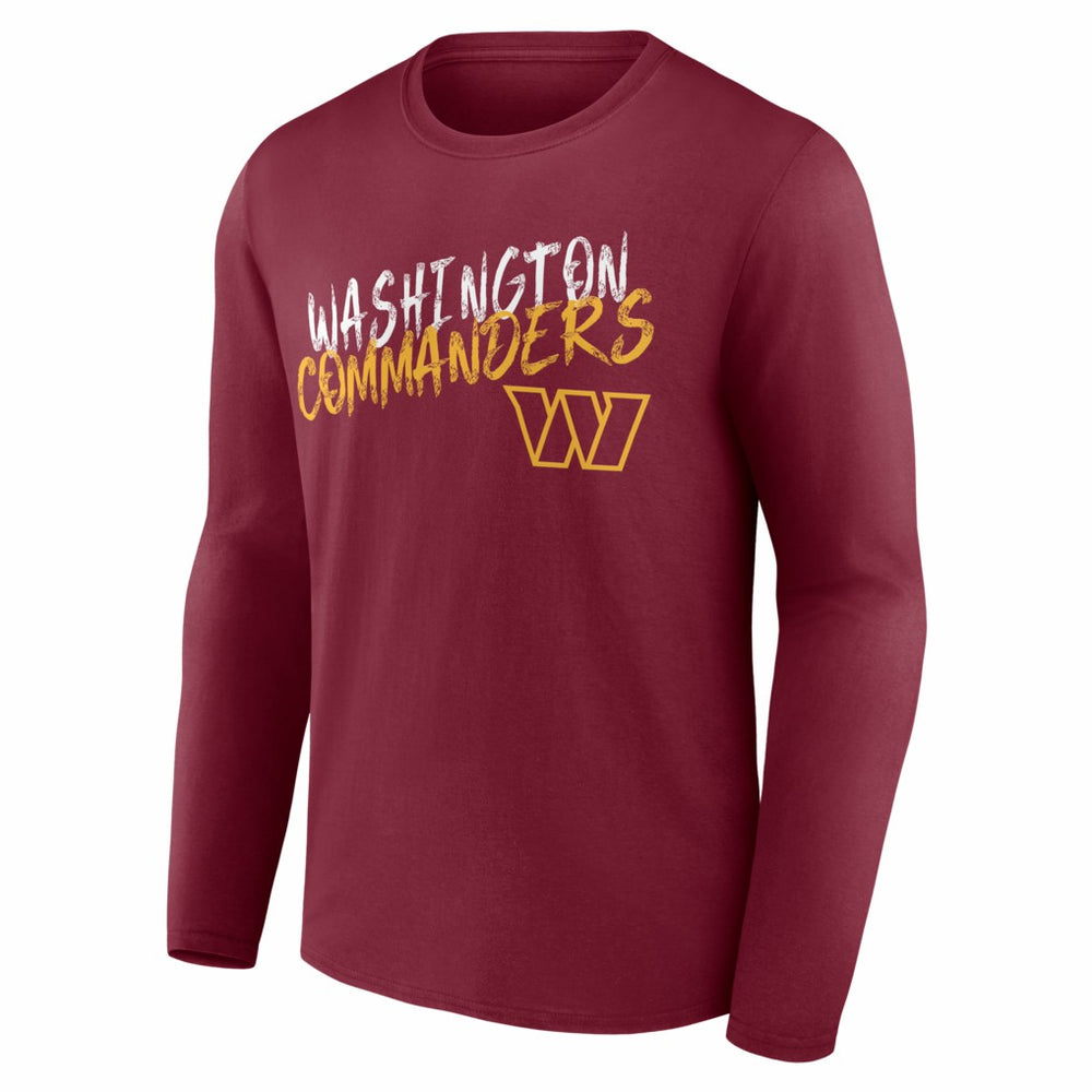 Washington Commanders Hustle Personalized Name & Number Long Sleeve T-Shirt - Burgundy T-shirts