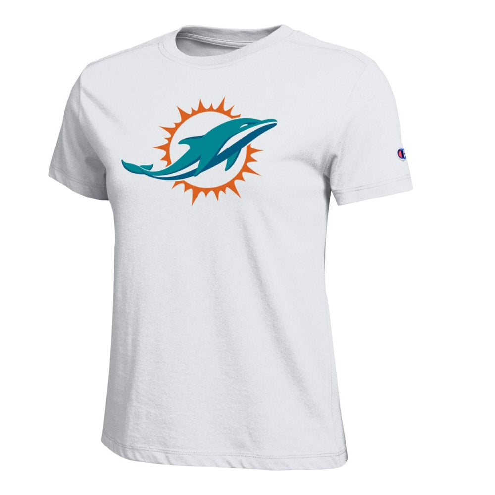 Miami Dolphins Champion Women's Logo T-Shirt - White T-shirts