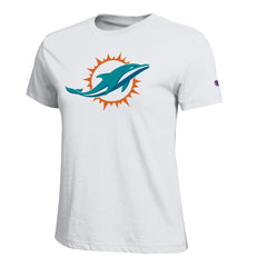Miami Dolphins Champion Women's Logo T-Shirt - White T-shirts