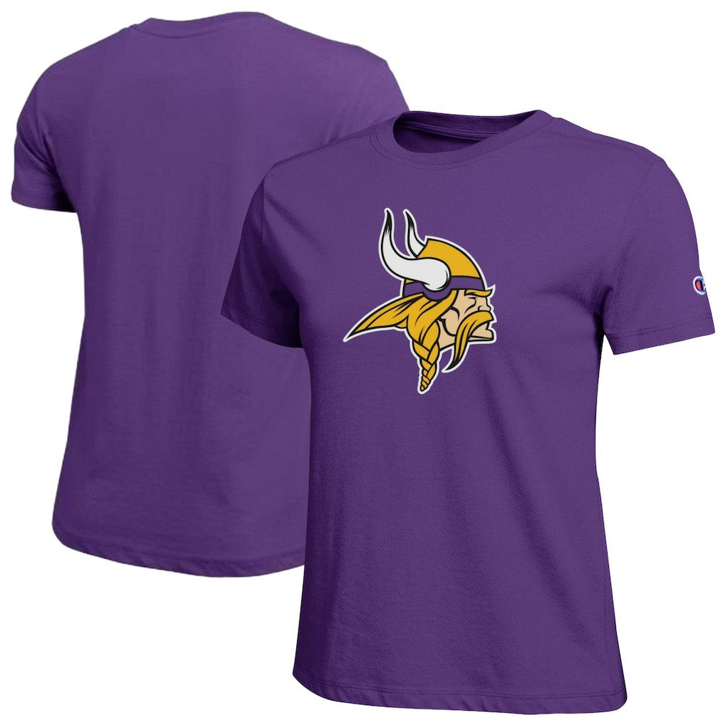Minnesota Vikings Champion Women's Logo T-Shirt - Purple T-shirts
