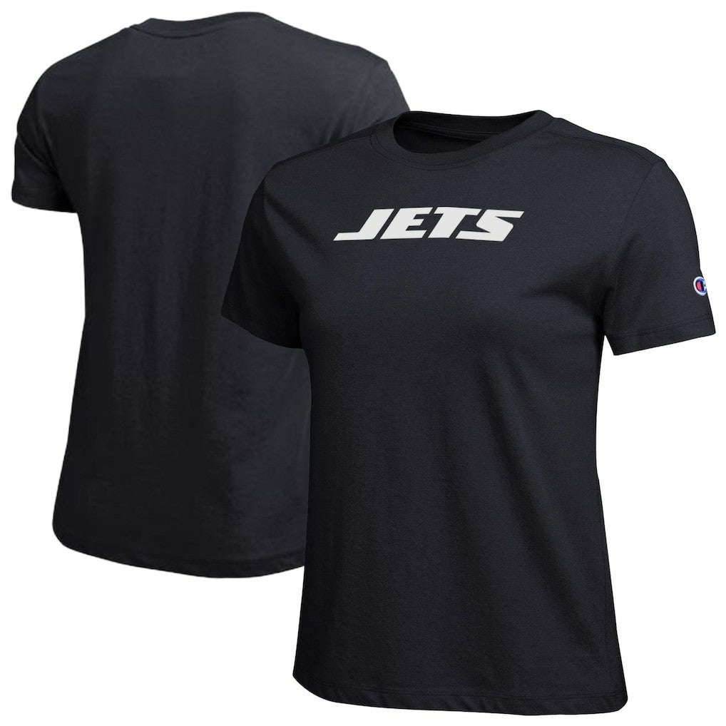 New York Jets Champion Women's Logo T-Shirt - Black T-shirts