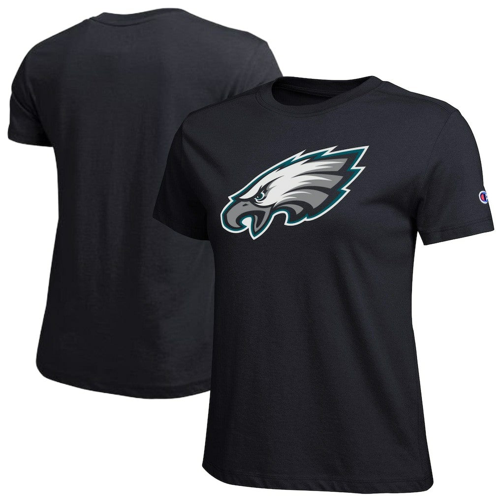 Philadelphia Eagles Champion Women's Logo T-Shirt - Black T-shirts