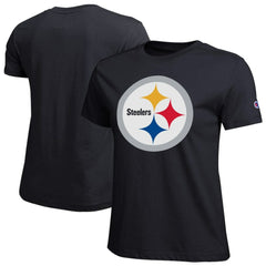 Pittsburgh Steelers Champion Women's Logo T-Shirt - Black T-shirts