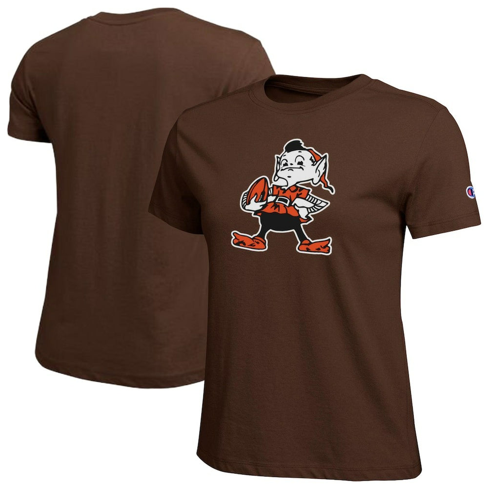 Cleveland Browns Champion Women's Logo T-Shirt - Brown T-shirts