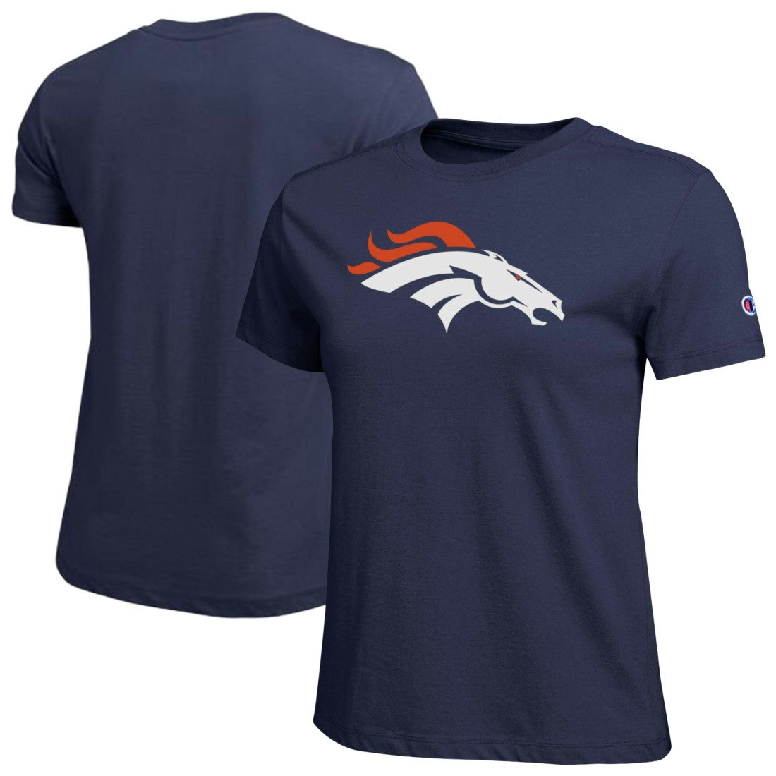 Denver Broncos Champion Women's Logo T-Shirt - Navy T-shirts