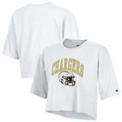 Los Angeles Chargers Champion Women's Boyfriend Cropped T-Shirt - White T-shirts