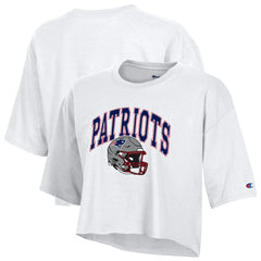 New England Patriots Champion Women's Boyfriend Cropped T-Shirt - White T-shirts