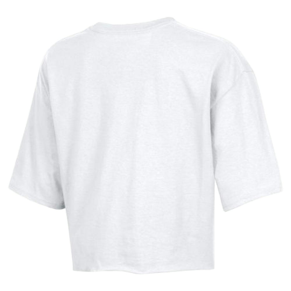 Denver Broncos Champion Women's Boyfriend Cropped T-Shirt - White T-shirts