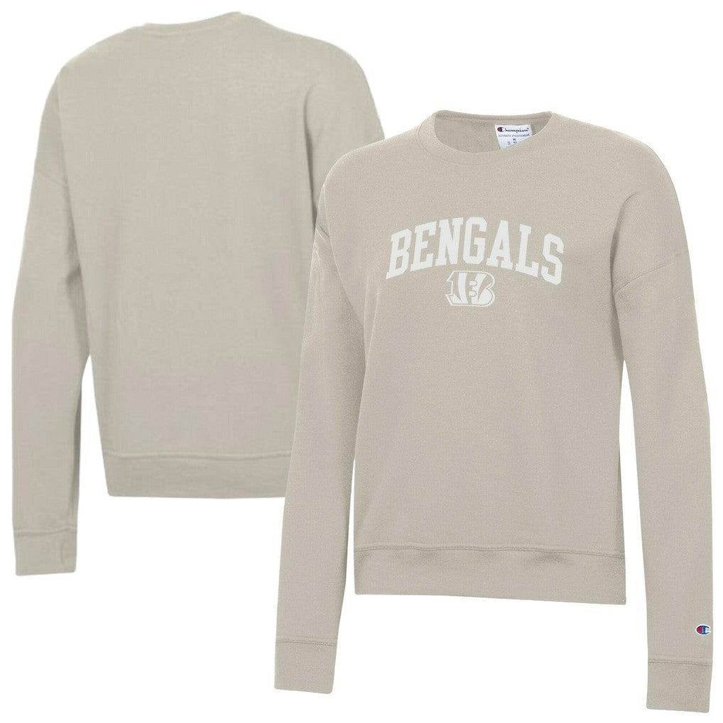 Cincinnati Bengals Champion Women's Powerblend Cocoa Butter Fleece Sweatshirt - Light Brown Sweatshirts