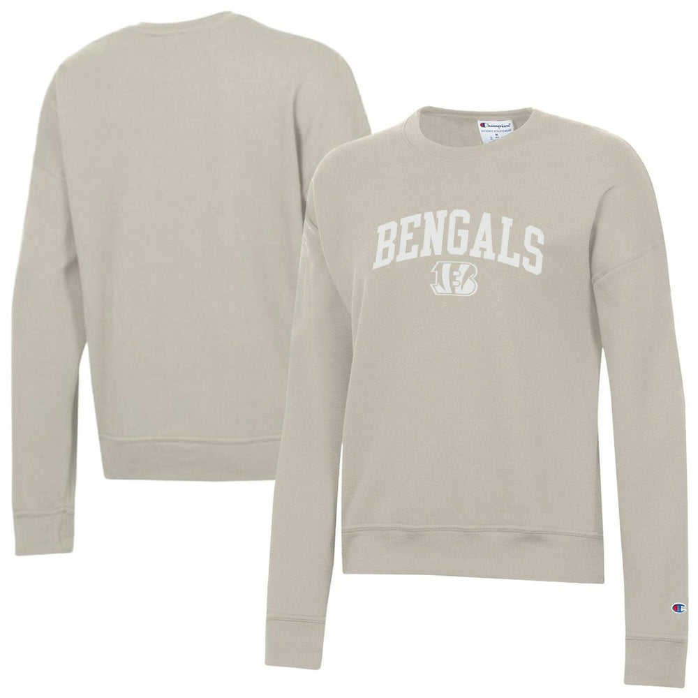 Cincinnati Bengals Champion Women's Powerblend Cocoa Butter Fleece Sweatshirt - Light Brown Sweatshirts