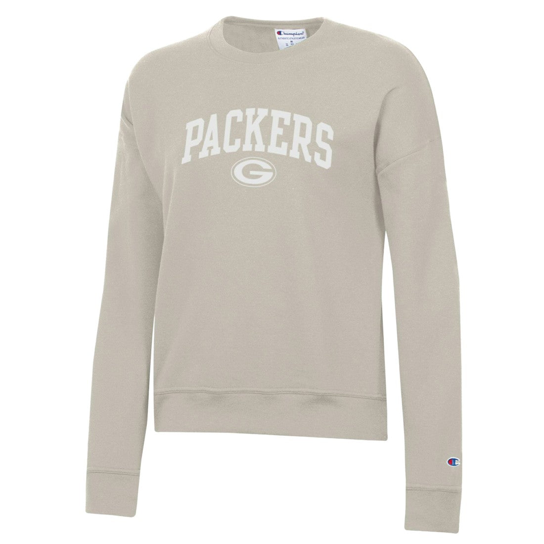 Green Bay Packers Champion Women's Powerblend Cocoa Butter Fleece Sweatshirt - Light Brown Sweatshirts