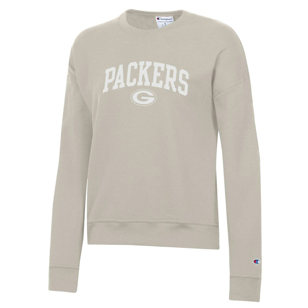 Green Bay Packers Champion Women's Powerblend Cocoa Butter Fleece Sweatshirt - Light Brown Sweatshirts