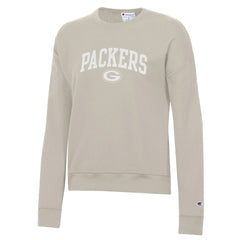 Green Bay Packers Champion Women's Powerblend Cocoa Butter Fleece Sweatshirt - Light Brown Sweatshirts