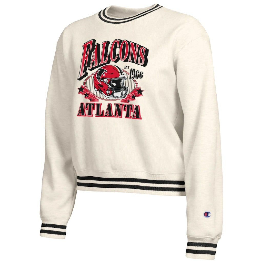 Atlanta Falcons Champion Women's Reverse Weave Fleece Sweatshirt - Cream Sweatshirts