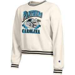 Carolina Panthers Champion Women's Reverse Weave Fleece Sweatshirt - Cream Sweatshirts