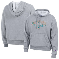 Miami Dolphins Champion Women's Triumph Tri-Blend Hoodie - Gray Hoodies