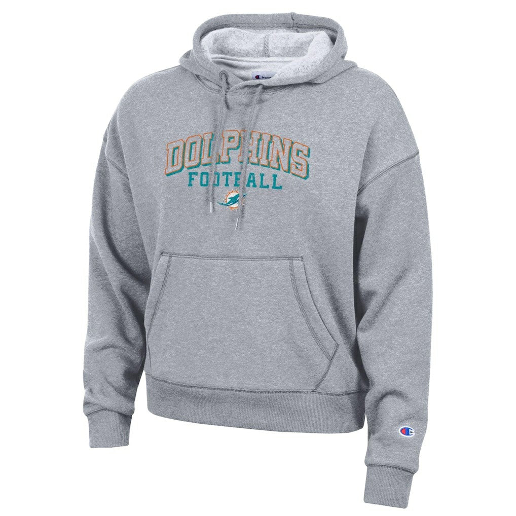 Miami Dolphins Champion Women's Triumph Tri-Blend Hoodie - Gray Hoodies