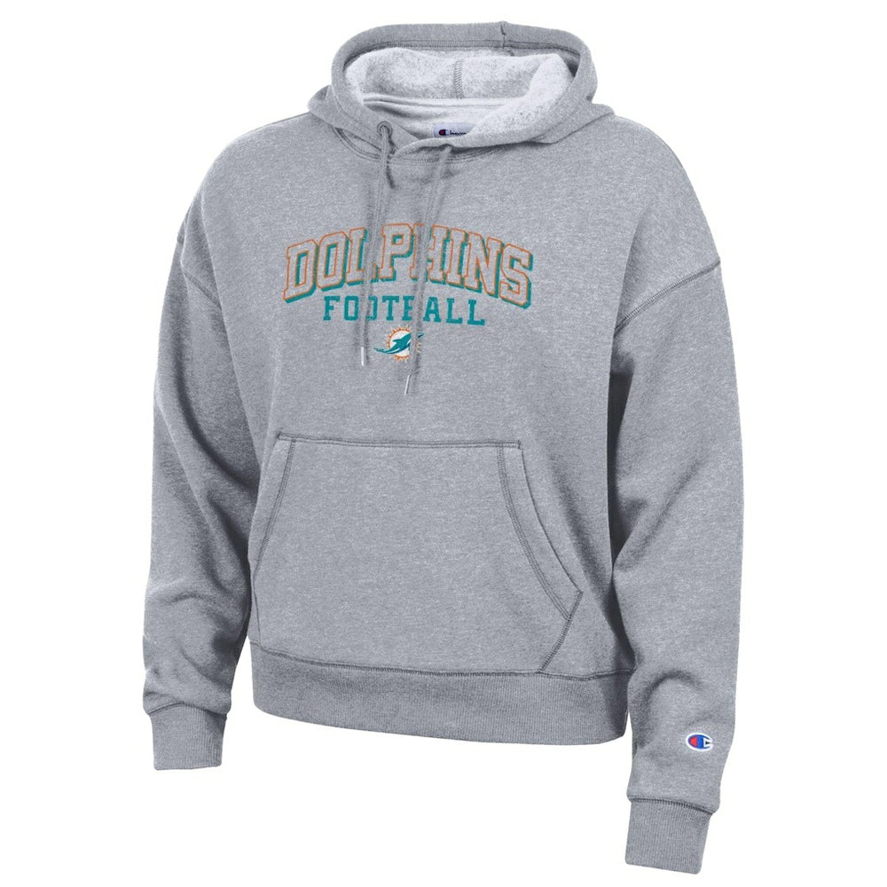 Miami Dolphins Champion Women's Triumph Tri-Blend Hoodie - Gray Hoodies