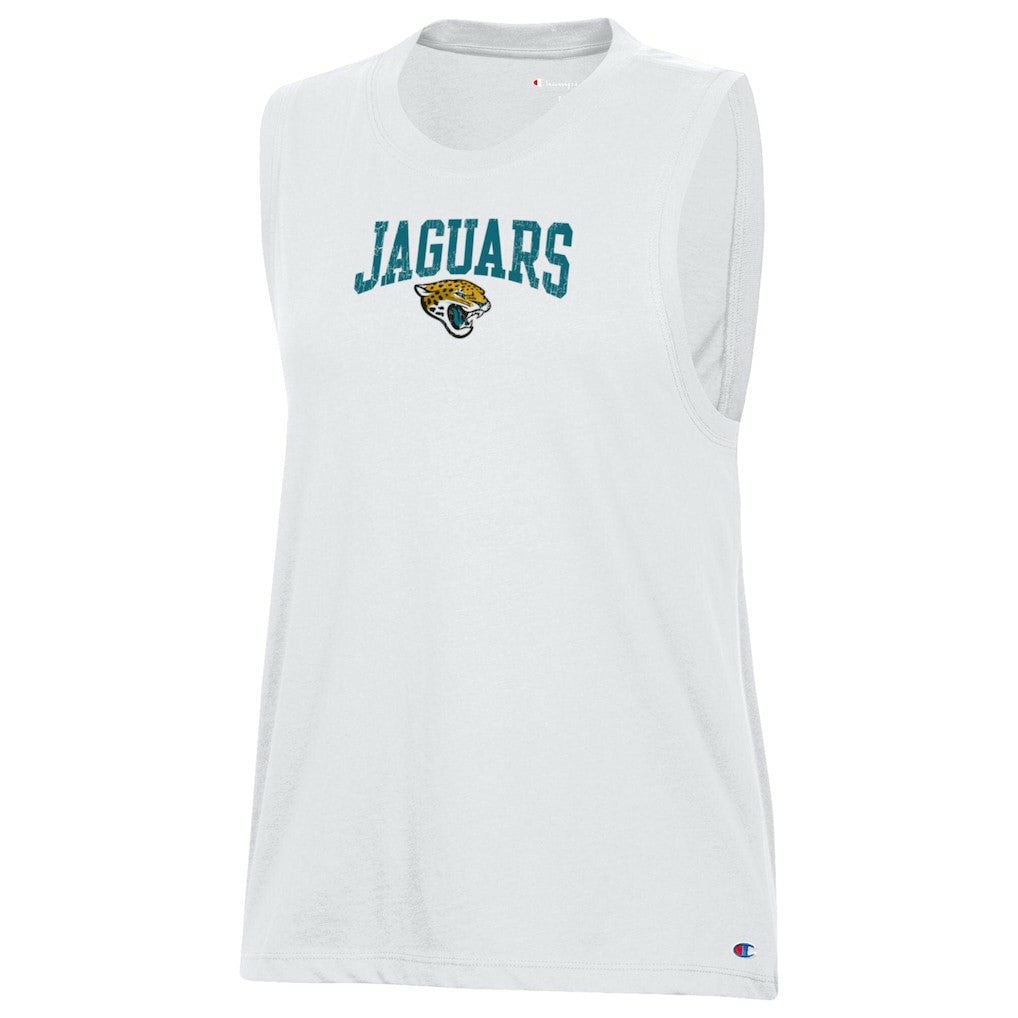 Jacksonville Jaguars Champion Women's Muscle Tank Top - White Tops