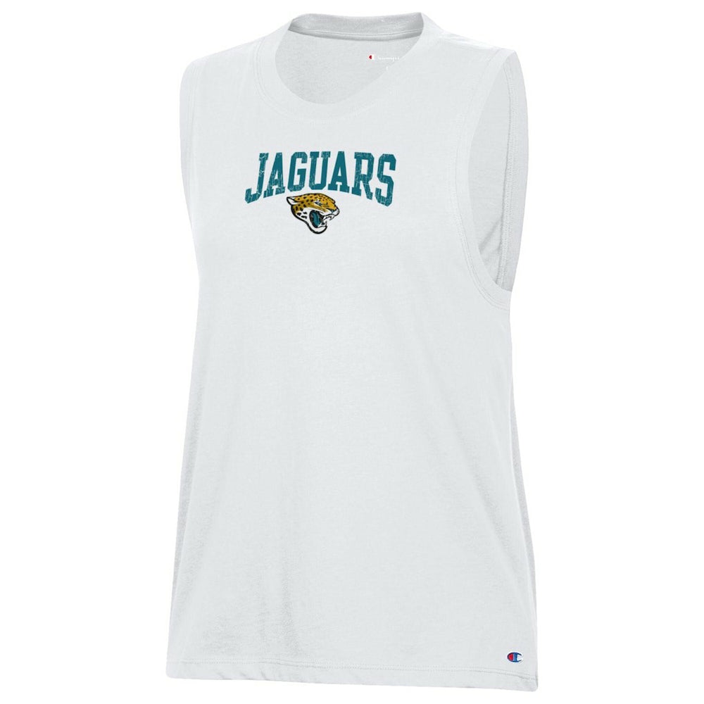 Jacksonville Jaguars Champion Women's Muscle Tank Top - White Tops