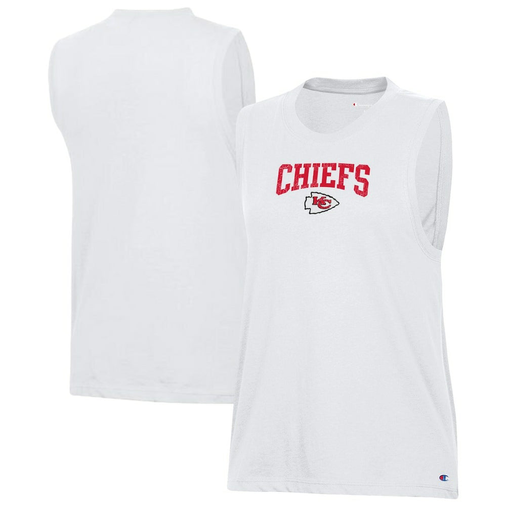 Kansas City Chiefs Champion Women's Muscle Tank Top - White Tops
