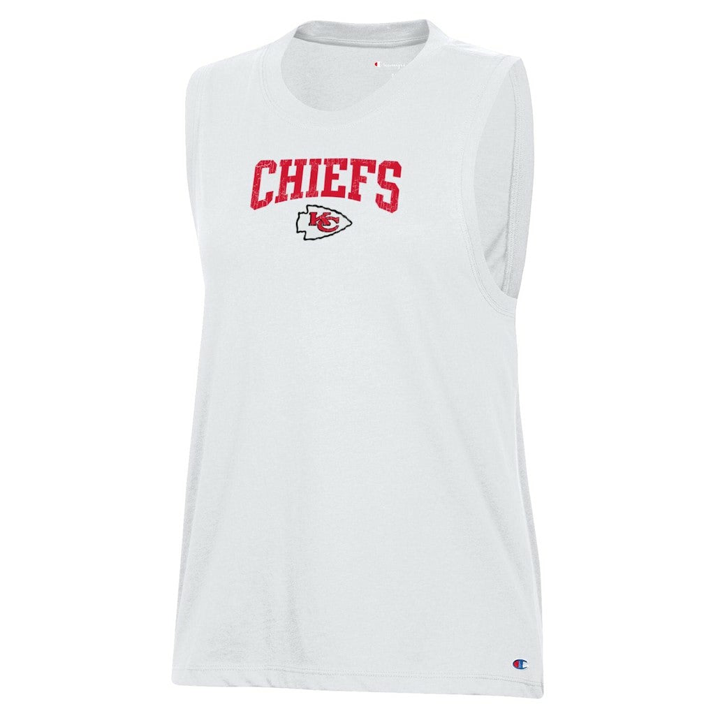 Kansas City Chiefs Champion Women's Muscle Tank Top - White Tops