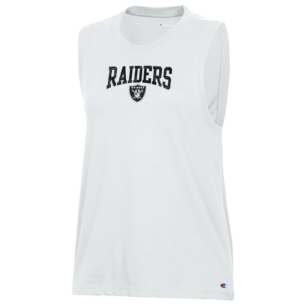 Las Vegas Raiders Champion Women's Muscle Tank Top - White Tops