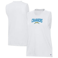 Los Angeles Chargers Champion Women's Muscle Tank Top - White Tops