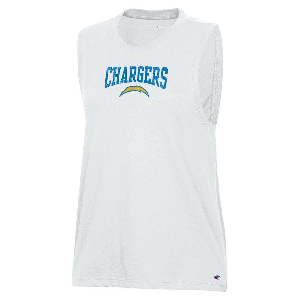 Los Angeles Chargers Champion Women's Muscle Tank Top - White Tops