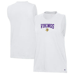 Minnesota Vikings Champion Women's Muscle Tank Top - White Tops
