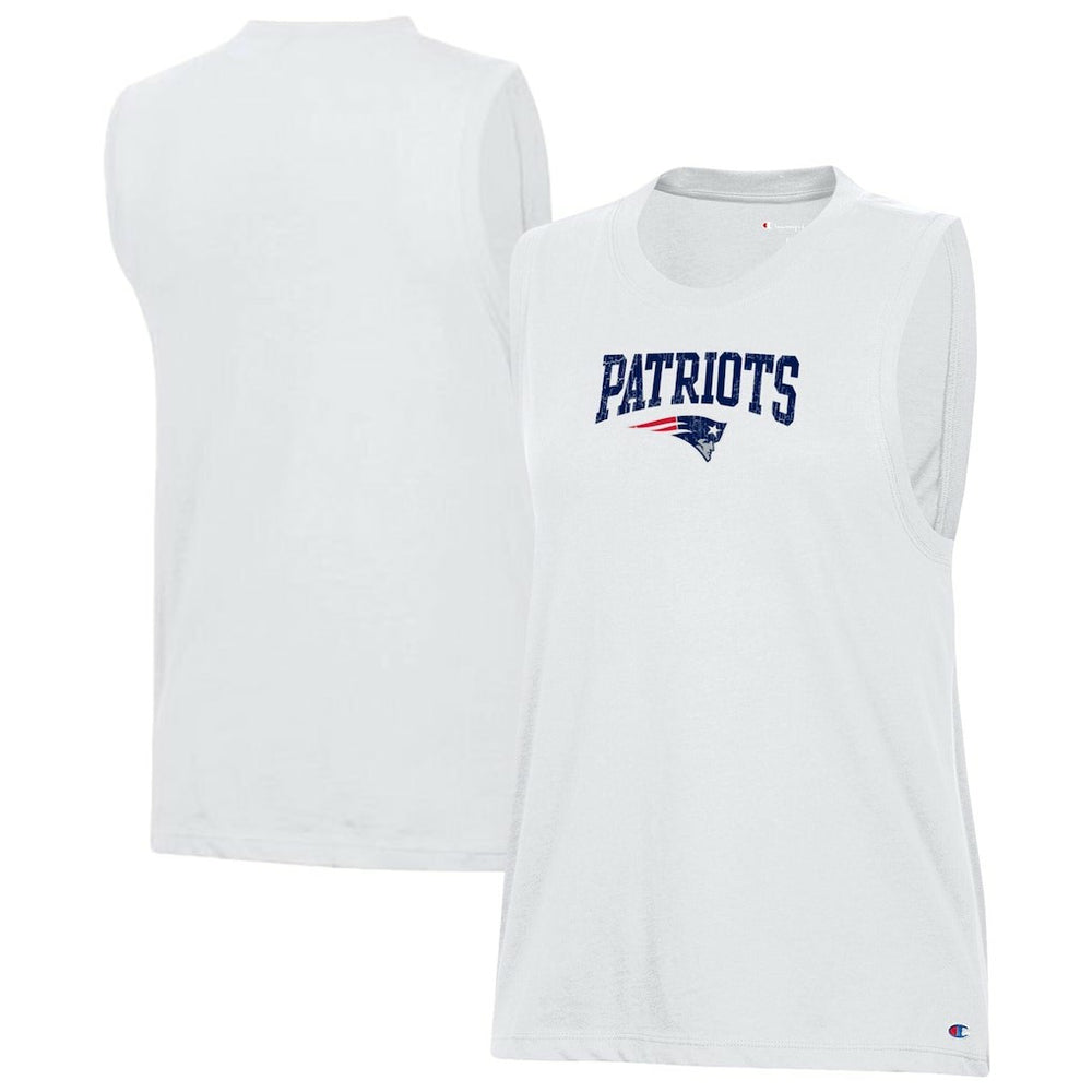 New England Patriots Champion Women's Muscle Tank Top - White Tops