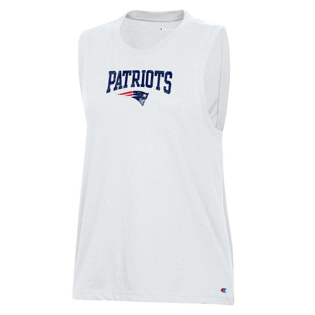 New England Patriots Champion Women's Muscle Tank Top - White Tops