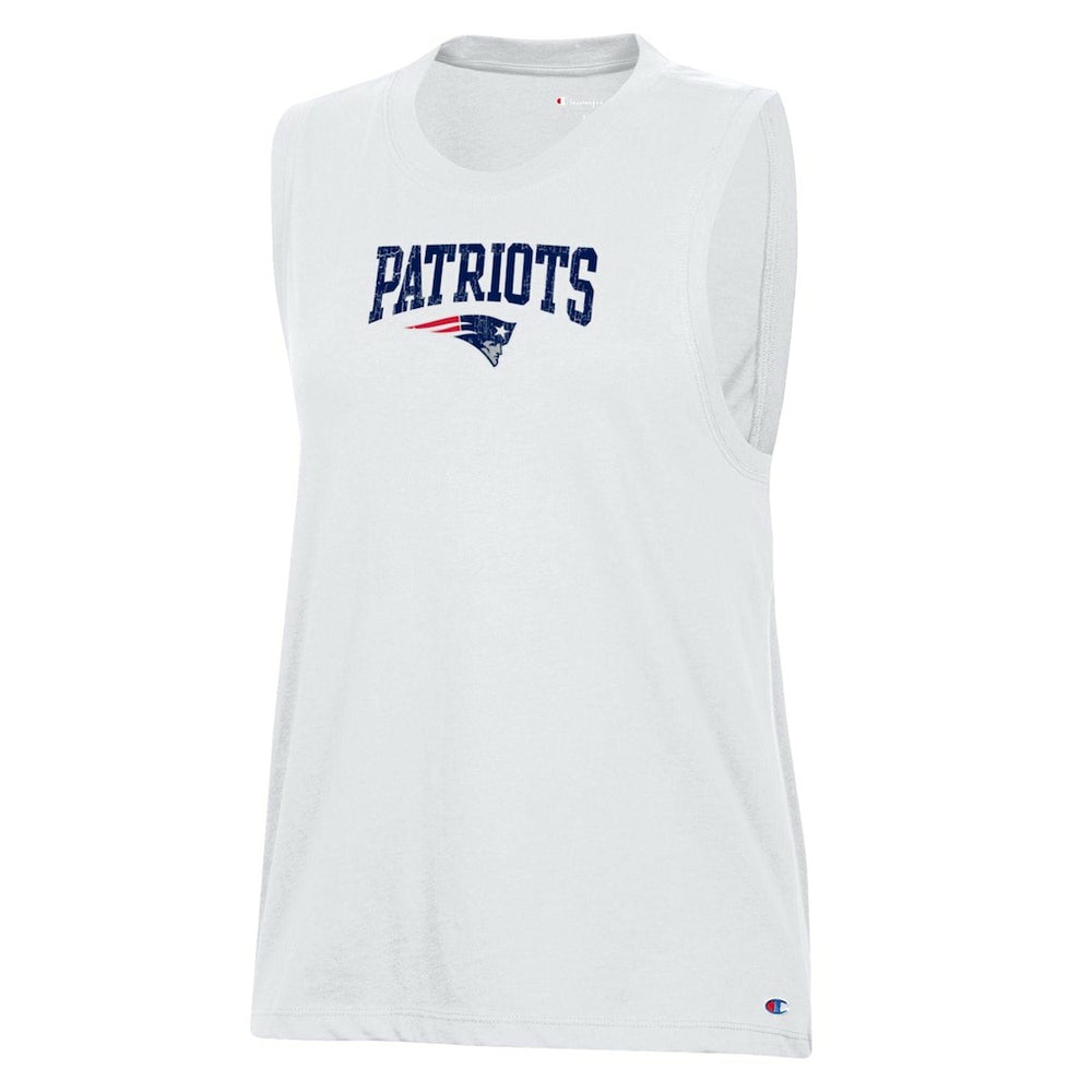 New England Patriots Champion Women's Muscle Tank Top - White Tops