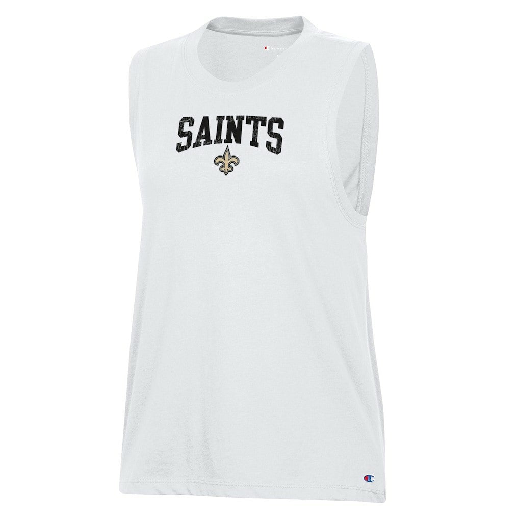 New Orleans Saints Champion Women's Muscle Tank Top - White Tops