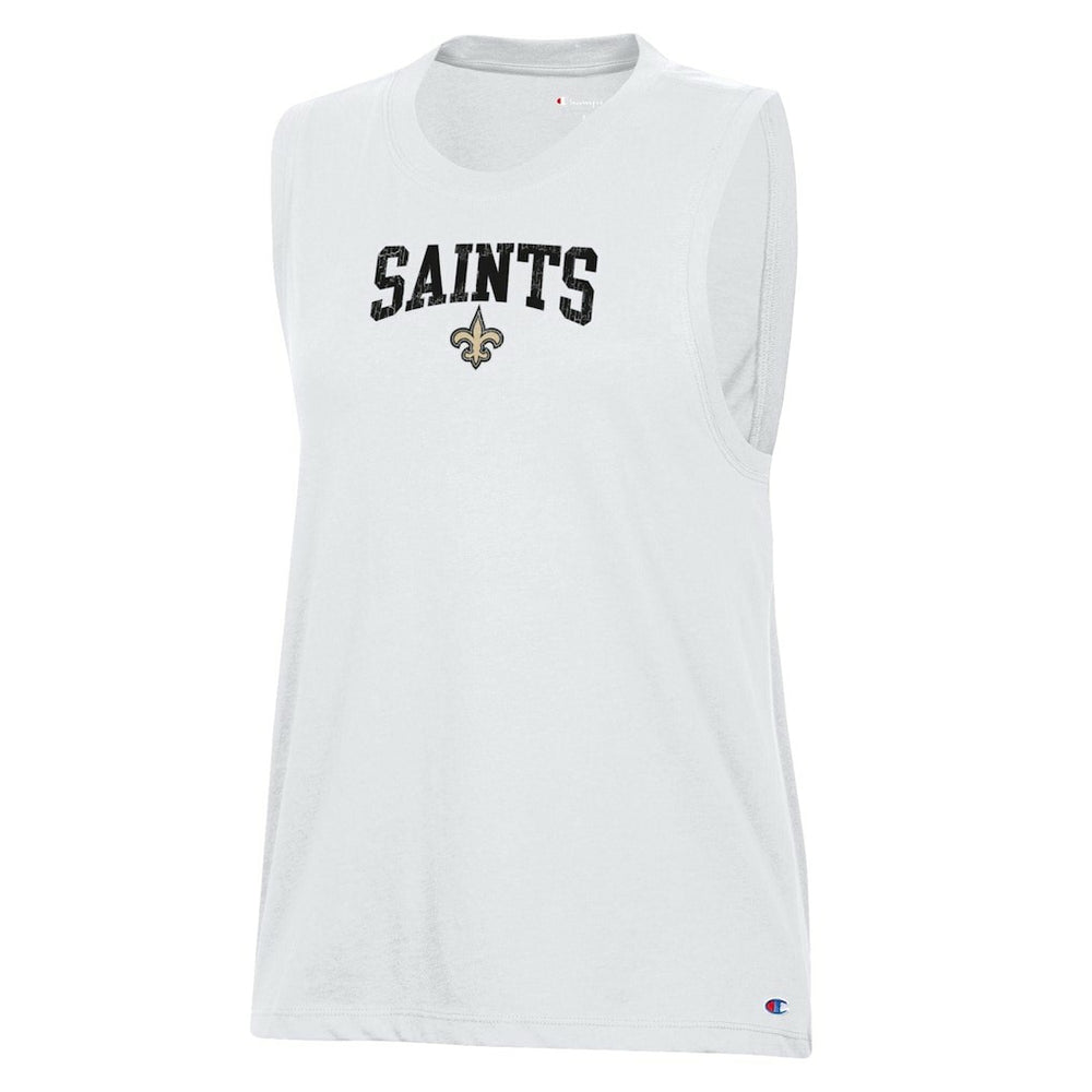 New Orleans Saints Champion Women's Muscle Tank Top - White Tops