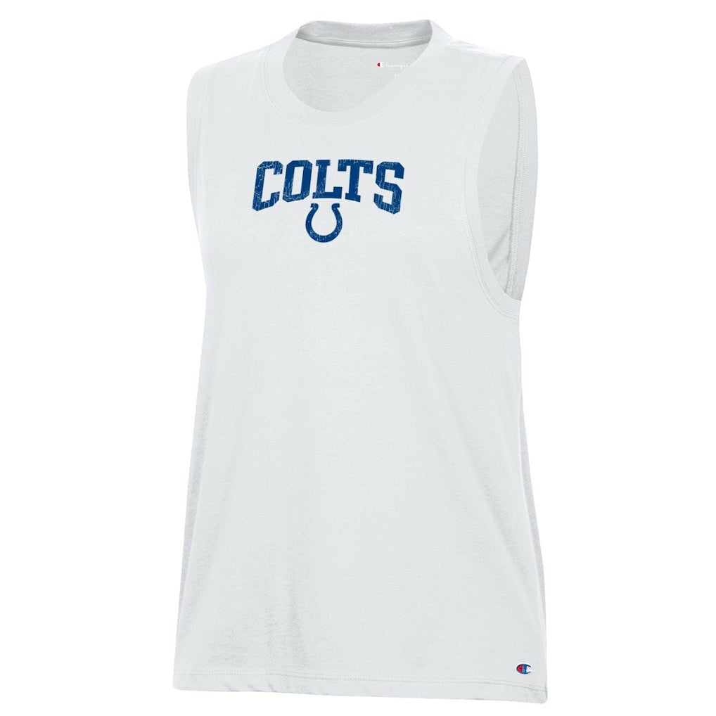 Indianapolis Colts Champion Women's Muscle Tank Top - White Tops