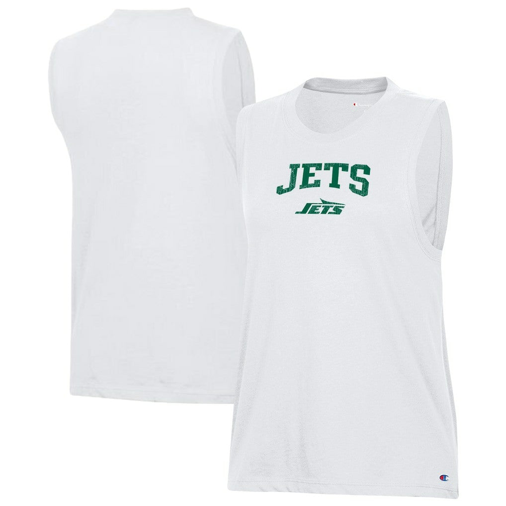 New York Jets Champion Women's Muscle Tank Top - White Tops