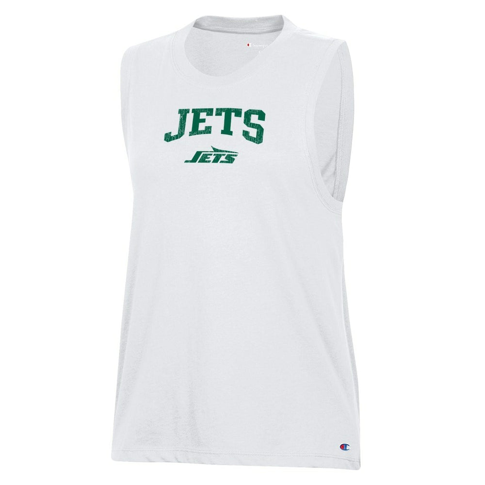 New York Jets Champion Women's Muscle Tank Top - White Tops