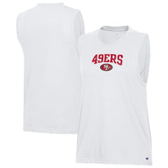 San Francisco 49ers Champion Women's Muscle Tank Top - White Tops