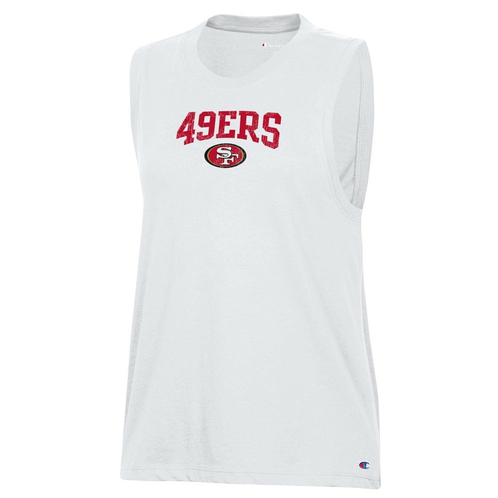 San Francisco 49ers Champion Women's Muscle Tank Top - White Tops