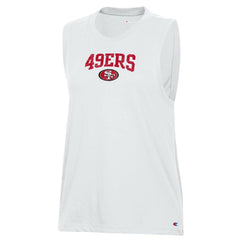 San Francisco 49ers Champion Women's Muscle Tank Top - White Tops