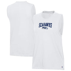 Seattle Seahawks Champion Women's Muscle Tank Top - White Tops