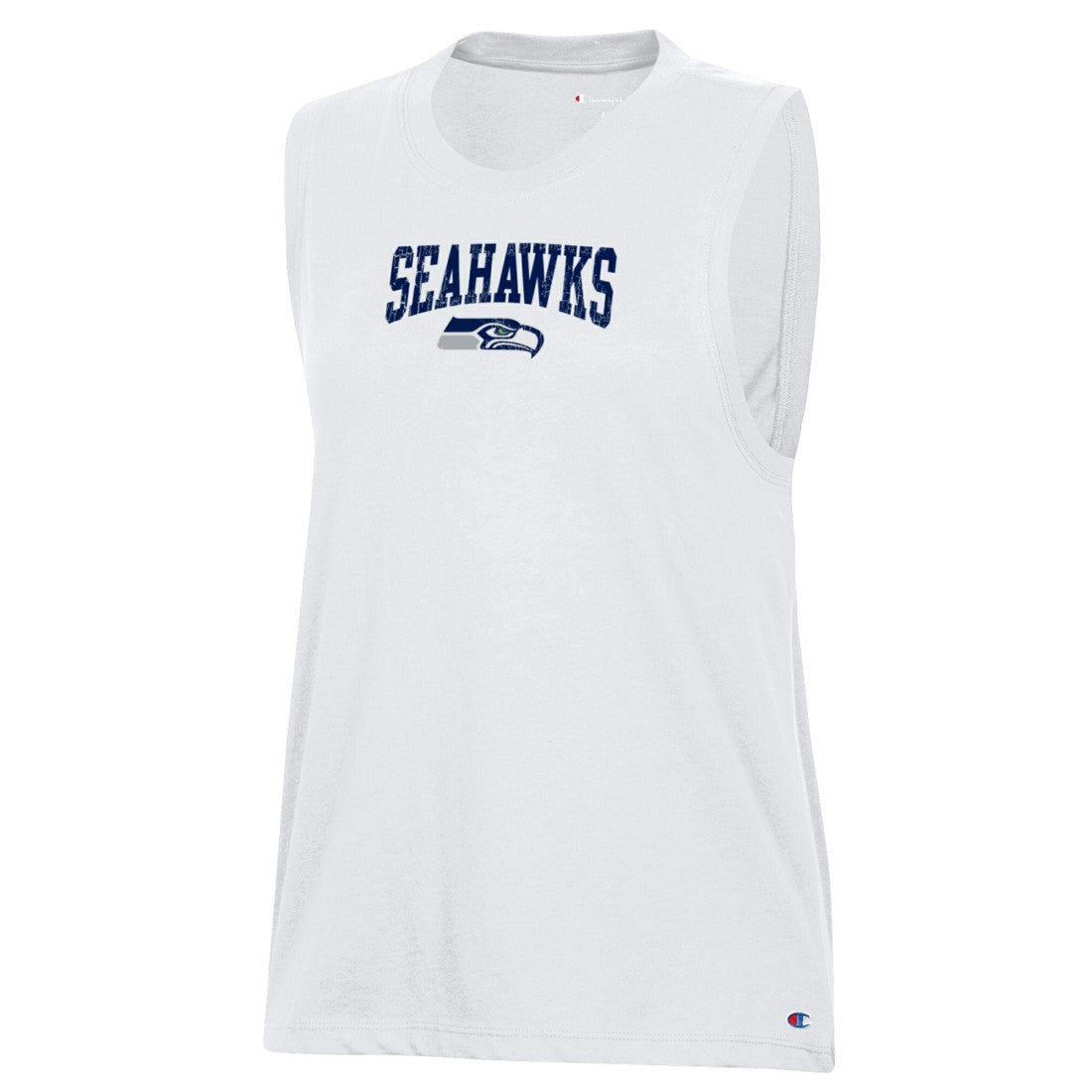 Seattle Seahawks Champion Women's Muscle Tank Top - White Tops