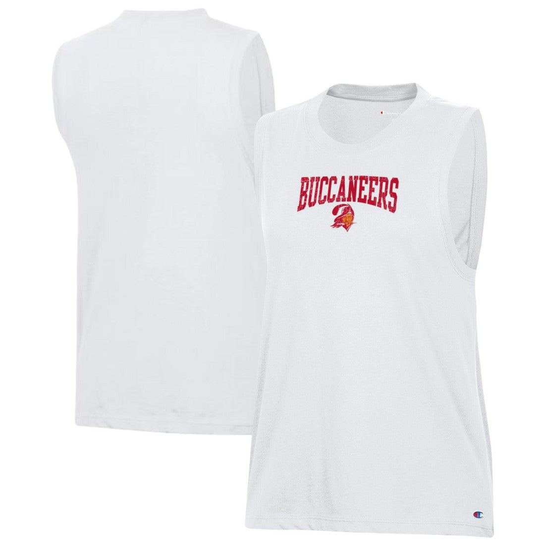 Tampa Bay Buccaneers Champion Women's Muscle Tank Top - White Tops